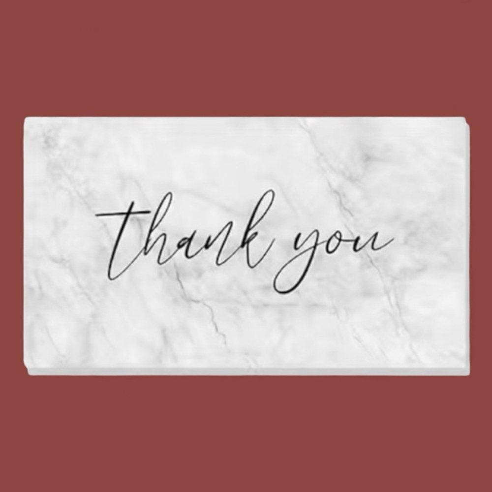 50 Cards Thank You For Supporting My Small Business Cards 3.5” X 2”